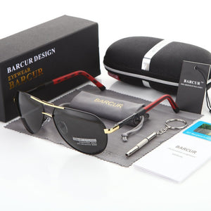 BARCUR Polarized Men Pilot Sunglasses