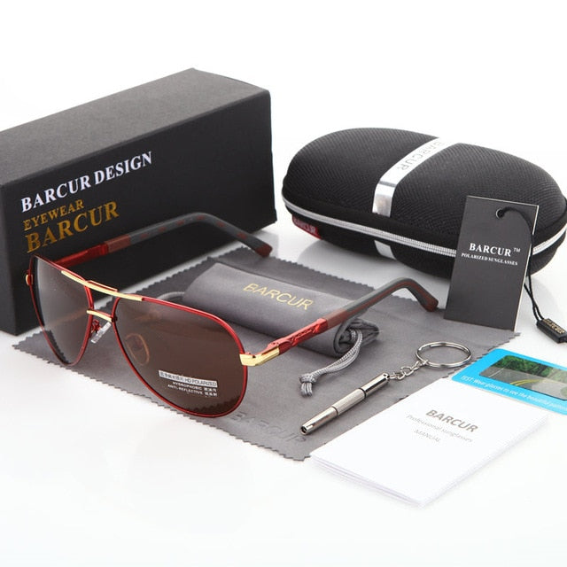 BARCUR Polarized Men Pilot Sunglasses