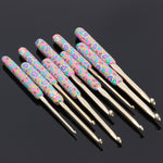 Floral Crochet Hook Set with Ceramic Handle - 9pcs