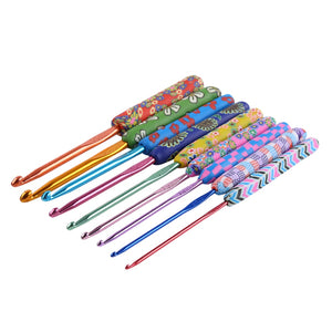 Hookzi - 9pcs Floral Crochet Hook Set