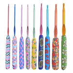 Hookzi - 9pcs Floral Crochet Hook Set